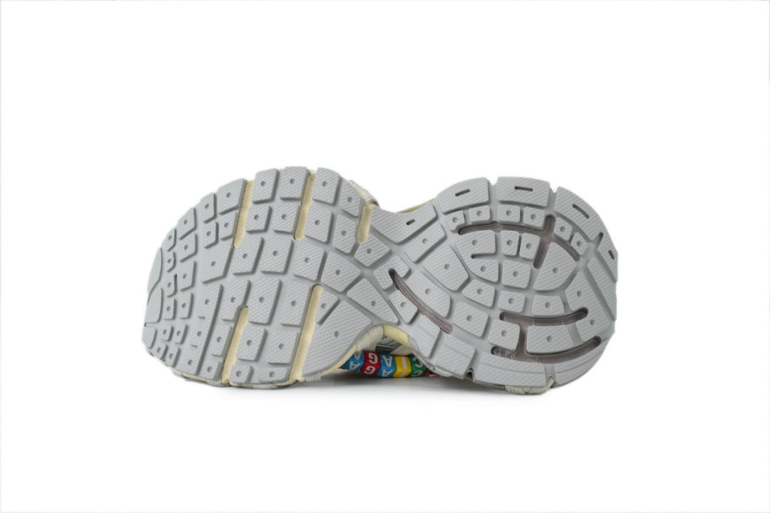 Balenciaga Runner Beige Mesh Sneakers with Flower & Star Bead Charms