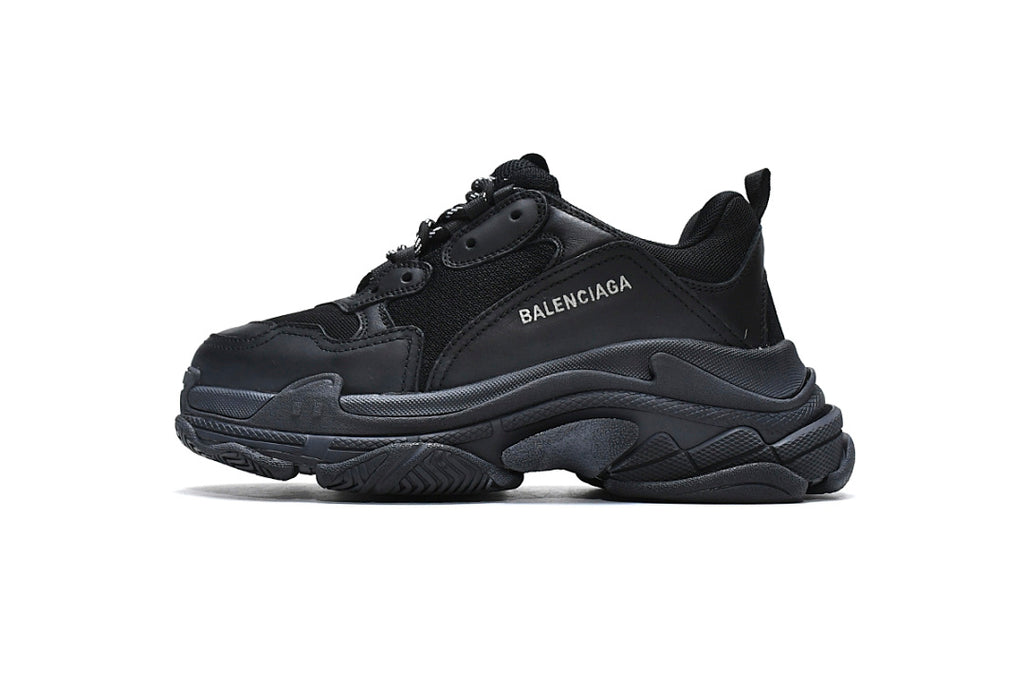 Balenciaga Triple S Sneaker All Black Chunky Dad Shoes For Men Women